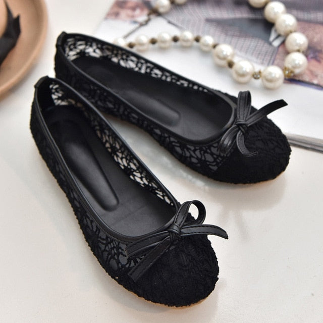 2019 nova mulheres flats shoes ballet flats deslizamento de Moda em sapatos recortes mulheres sapatos baixos doce oco sapatos femininos de verão sapatos casuais
