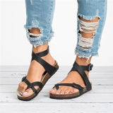Básico Mulheres Sandálias 2019 Novas Mulheres de Verão Sandálias de Couro Feminino Flip Flop Sandálias Flat Praia Sapatos Casuais Senhoras Plus Size 43