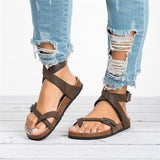 Básico Mulheres Sandálias 2019 Novas Mulheres de Verão Sandálias de Couro Feminino Flip Flop Sandálias Flat Praia Sapatos Casuais Senhoras Plus Size 43