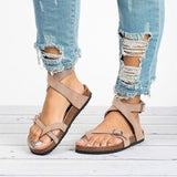 Básico Mulheres Sandálias 2019 Novas Mulheres de Verão Sandálias de Couro Feminino Flip Flop Sandálias Flat Praia Sapatos Casuais Senhoras Plus Size 43