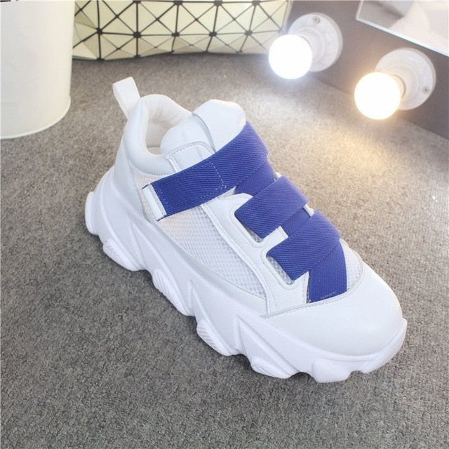 COOTELILI Primavera As Sapatilhas Das Mulheres Respirável Mulheres Sapatos de Plataforma Plana Mulher Trepadeiras Mulheres Sapatos Casuais