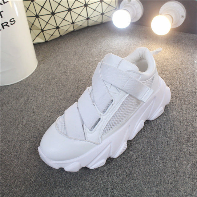 COOTELILI Primavera As Sapatilhas Das Mulheres Respirável Mulheres Sapatos de Plataforma Plana Mulher Trepadeiras Mulheres Sapatos Casuais