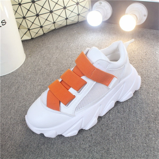COOTELILI Primavera As Sapatilhas Das Mulheres Respirável Mulheres Sapatos de Plataforma Plana Mulher Trepadeiras Mulheres Sapatos Casuais