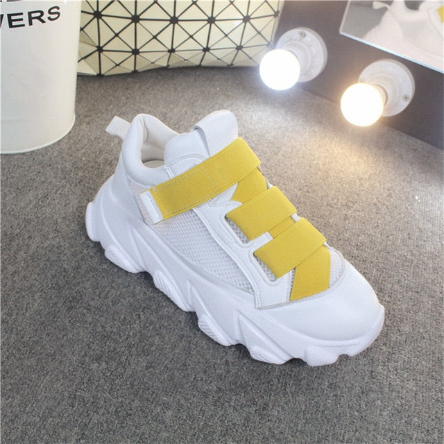 COOTELILI Primavera As Sapatilhas Das Mulheres Respirável Mulheres Sapatos de Plataforma Plana Mulher Trepadeiras Mulheres Sapatos Casuais