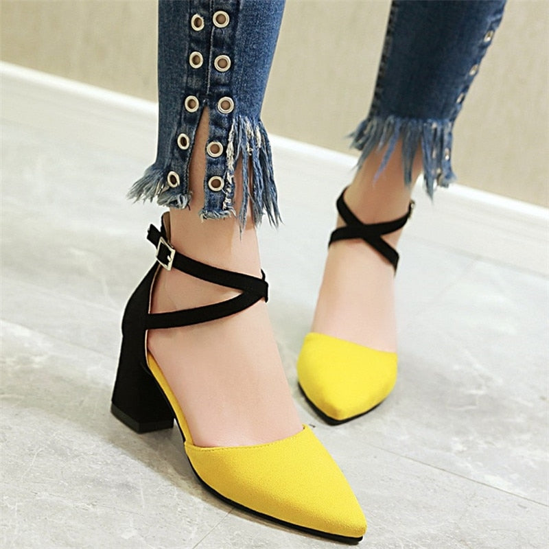 MORAZORA 2019 Hot sale praça sapatos de salto alto pontas do dedo do pé das sandálias das mulheres sapatos femininos de verão cor misturada partido sapatos de casamento da gota navio