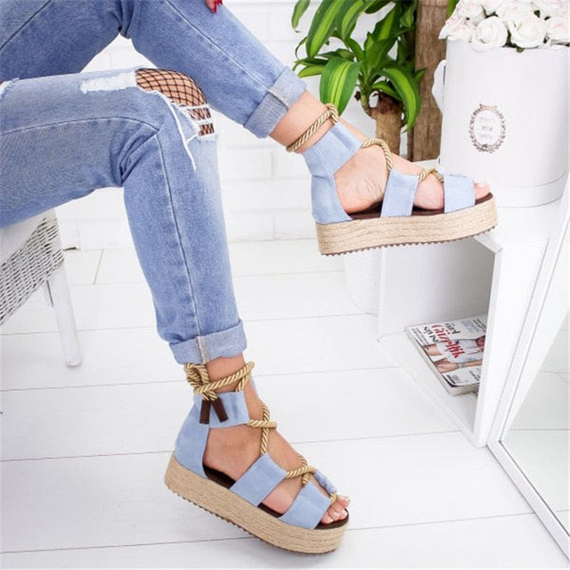 MoneRffi 2019 Novas Mulheres Moda Verão Sandálias de Praia Sapatos Femininos Confortáveis Sandálias Plataforma Cunha Sapatos de Salto Alto Plus Size