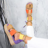 MoneRffi 2019 Novas Mulheres Moda Verão Sandálias de Praia Sapatos Femininos Confortáveis Sandálias Plataforma Cunha Sapatos de Salto Alto Plus Size