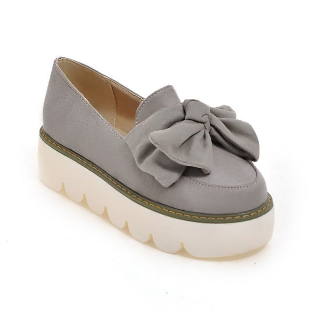 Mulheres Creeper Moda Primavera Borboleta-nó Plana Plataforma Sapatas Das Senhoras Para A Mulher Shallow Slip On Rebanho Sapatos Calçados Femininos