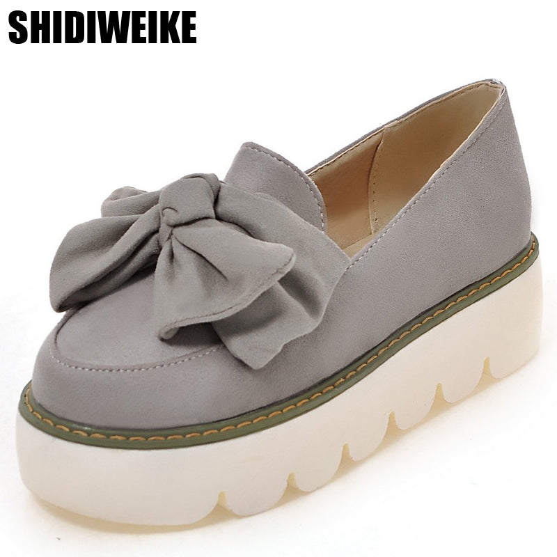 Mulheres Creeper Moda Primavera Borboleta-nó Plana Plataforma Sapatas Das Senhoras Para A Mulher Shallow Slip On Rebanho Sapatos Calçados Femininos