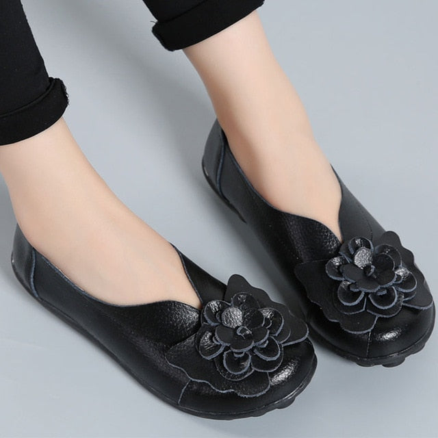 Mulheres Designer de Sapatos Baixos Mulheres Sapatos de Couro Genuíno Das Mulheres Sapatas Das Senhoras Mocassins Mulheres Sapatos Casuais Zapatos Mujer Tamanho 35- 44