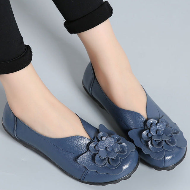 Mulheres Designer de Sapatos Baixos Mulheres Sapatos de Couro Genuíno Das Mulheres Sapatas Das Senhoras Mocassins Mulheres Sapatos Casuais Zapatos Mujer Tamanho 35- 44