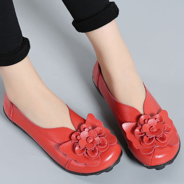 Mulheres Designer de Sapatos Baixos Mulheres Sapatos de Couro Genuíno Das Mulheres Sapatas Das Senhoras Mocassins Mulheres Sapatos Casuais Zapatos Mujer Tamanho 35- 44