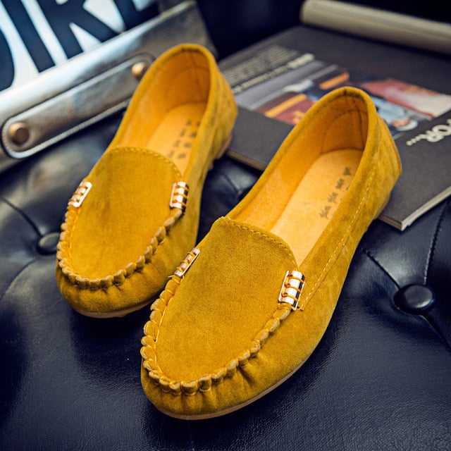 Plus Size 35-43 Mulheres Apartamentos sapatos Mocassins 2019 Cores Doces Slip on Flat Shoes Ballet Flats Senhoras Confortáveis sapato zapatos mujer