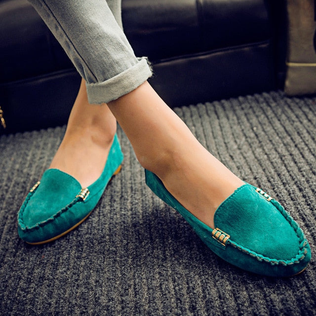 Plus Size 35-43 Mulheres Apartamentos sapatos Mocassins 2019 Cores Doces Slip on Flat Shoes Ballet Flats Senhoras Confortáveis sapato zapatos mujer