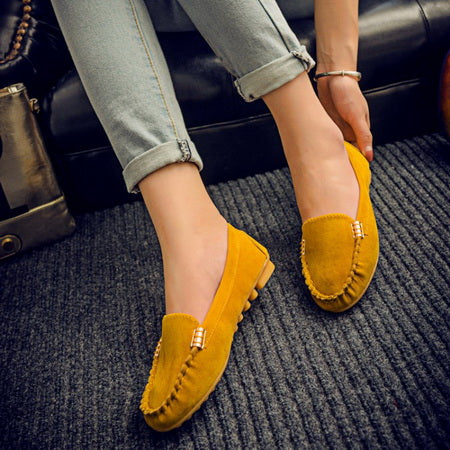 Plus Size 35-43 Mulheres Apartamentos sapatos Mocassins 2019 Cores Doces Slip on Flat Shoes Ballet Flats Senhoras Confortáveis sapato zapatos mujer