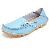 Plus Size 35-44 Mulheres Sapatos de Couro Genuíno 2017 Moda Primavera Suave Lace-up Casual Sapatos Rasos Peas não-Deslizamento Sapatos Ao Ar Livre