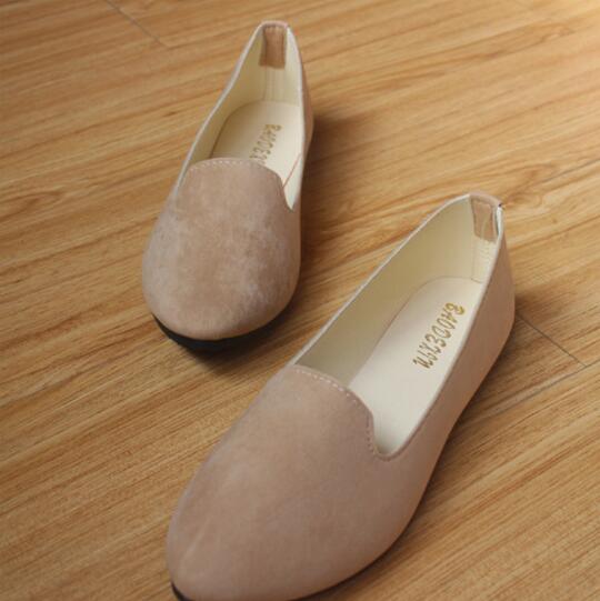 Plus Size Mulheres Sapatos Flats Mulher Doce Cor Primavera Outono Sapatas Lisas Das Mulheres Mocassins Zapatos Mujer Sapatos de Verão Size35-43