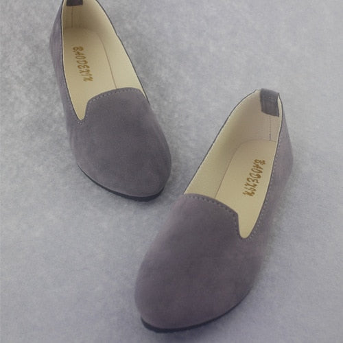 Plus Size Mulheres Sapatos Flats Mulher Doce Cor Primavera Outono Sapatas Lisas Das Mulheres Mocassins Zapatos Mujer Sapatos de Verão Size35-43