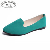 Plus Size Mulheres Sapatos Flats Mulher Doce Cor Primavera Outono Sapatas Lisas Das Mulheres Mocassins Zapatos Mujer Sapatos de Verão Size35-43