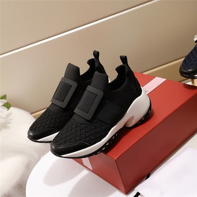 Prova Perfetto New air mesh cristal Formadores creeper sneakers mulheres sapatos casuais sapatos de plataforma fundo grosso strass tenis feminino