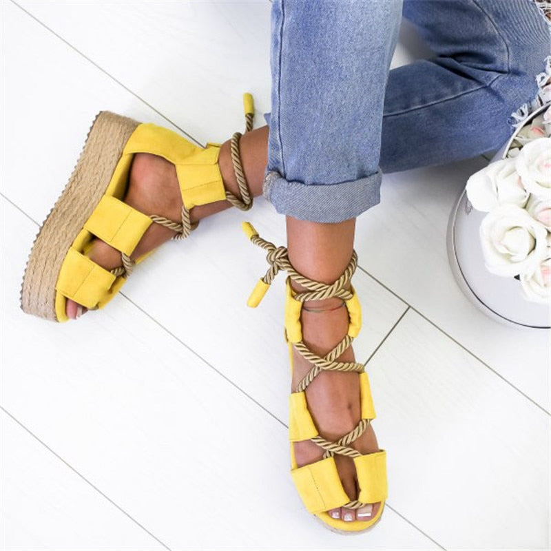 SHUJIN 2019 Mulheres Moda Verão Sandálias de Praia Sapatos Femininos Confortáveis Sandálias Plataforma Cunha Sapatos de Salto Alto Plus Size