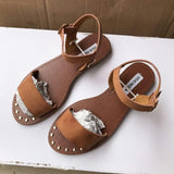 Sandálias das mulheres 2019 Novo Verão Slip-On sapatos de Peep Toe Sandálias Gladiador Sandálias Calçados Femininos Mulher Sapatos Sandalias Mujer