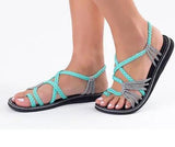 Sandálias das mulheres Plus Size 35-43 Confortável Mulher Sapatas do Verão Estilo Roma Sapatos de Praia Feminino Sandálias Planas Senhoras Chaussures femme
