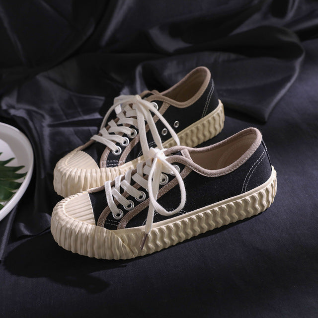 XiuNingYan As Sapatilhas Das Mulheres Sapatos Casuais Mulher 2019 Moda Primavera Trepadeiras Sapatas de Lona Senhora Apartamentos Senhoras Sapatos Plataforma de Funcionamento
