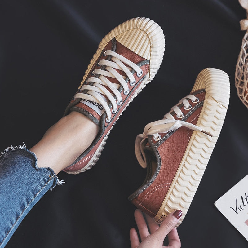 XiuNingYan As Sapatilhas Das Mulheres Sapatos Casuais Mulher 2019 Moda Primavera Trepadeiras Sapatas de Lona Senhora Apartamentos Senhoras Sapatos Plataforma de Funcionamento